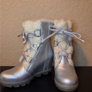 Stylish Silver Sorel Joan of Arc Disney Winter Boots for Women